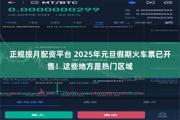 正规按月配资平台 2025年元旦假期火车票已开售！这些地方是热门区域